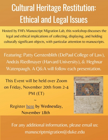event information and images of ancient manuscripts